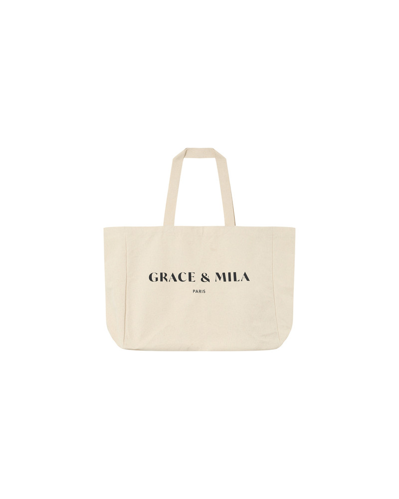 Grace & Mila TOTE BAG ECRU PARISIEN