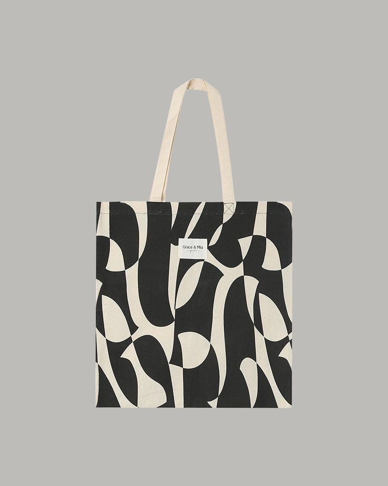 grace & mila TOTE BAG NOIR NERES