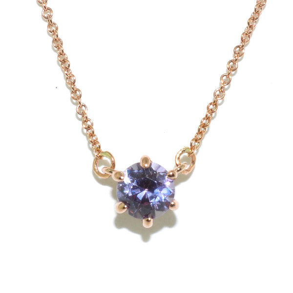 graziella 10KT Rose Gold 18" 4.5MM Simulated Alexandrite Necklace