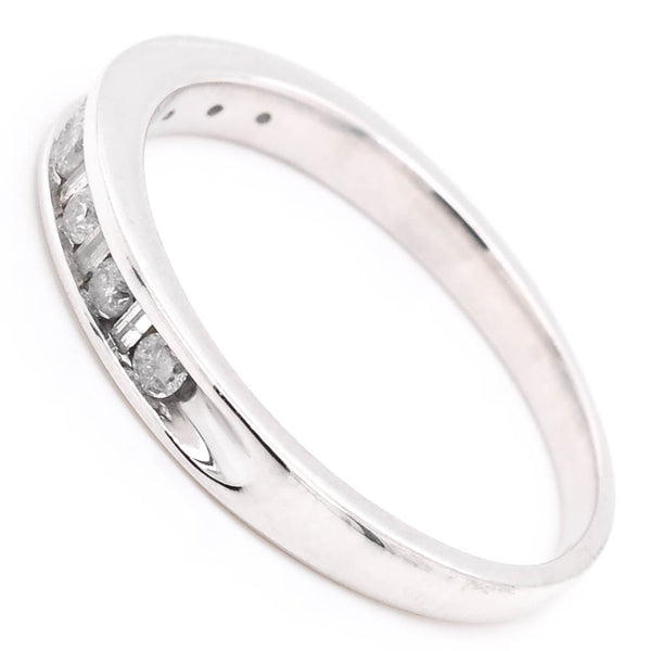 Graziella 10KT White Gold 0.23CTW Diamond Wedding Band