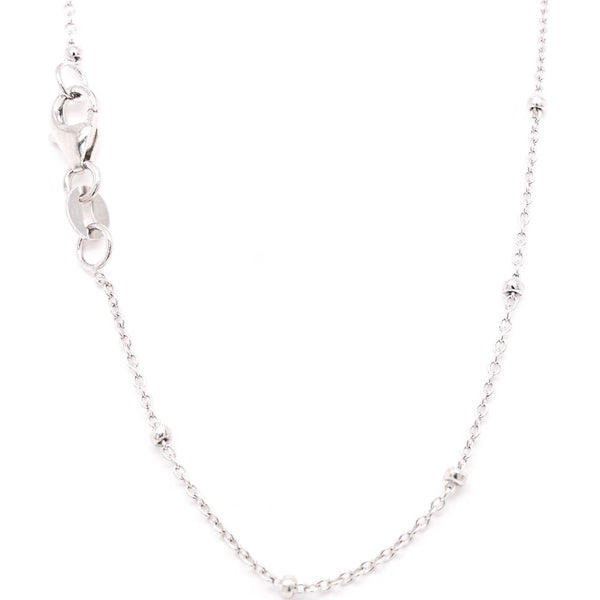 graziella 10KT White Gold 17" 0.5mm Fancy Link Chain