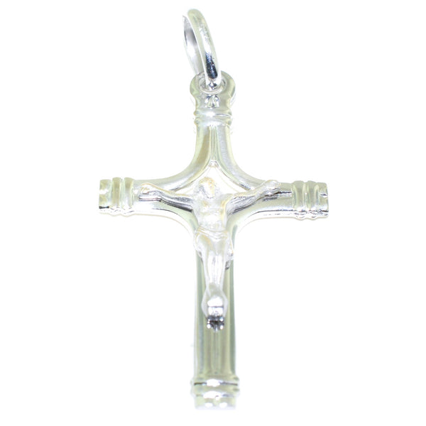 graziella 10KT White Gold 40x21MM Cruicifix Pendant