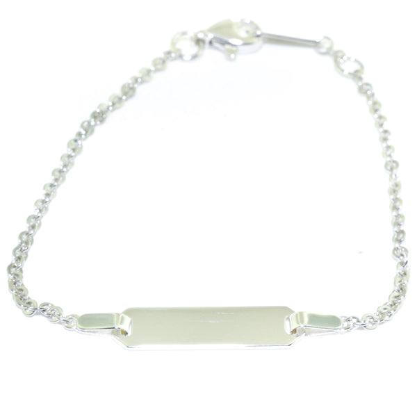 graziella 10KT White Gold 6.5" Childrens ID Bracelet