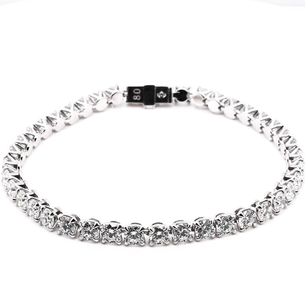 graziella 10KT White Gold 7.5" 8.00CTW VS2 F Colour Lab Grown Diamond Tennis Bracelet