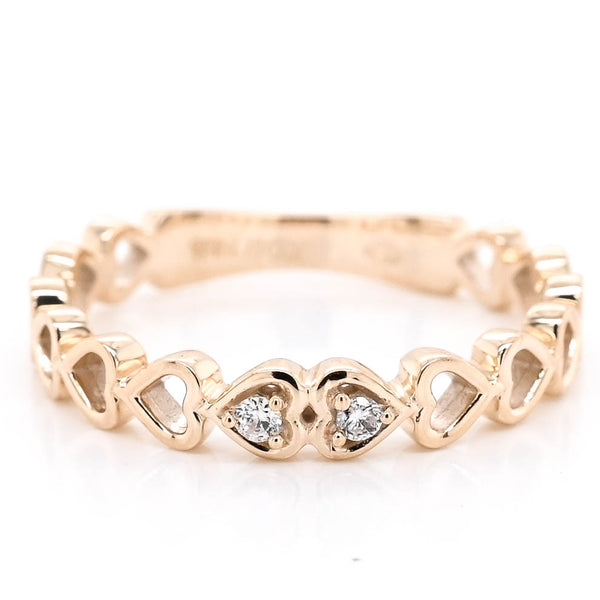 graziella 10KT Yellow Gold 0.03CTW Diamond Heart Ring