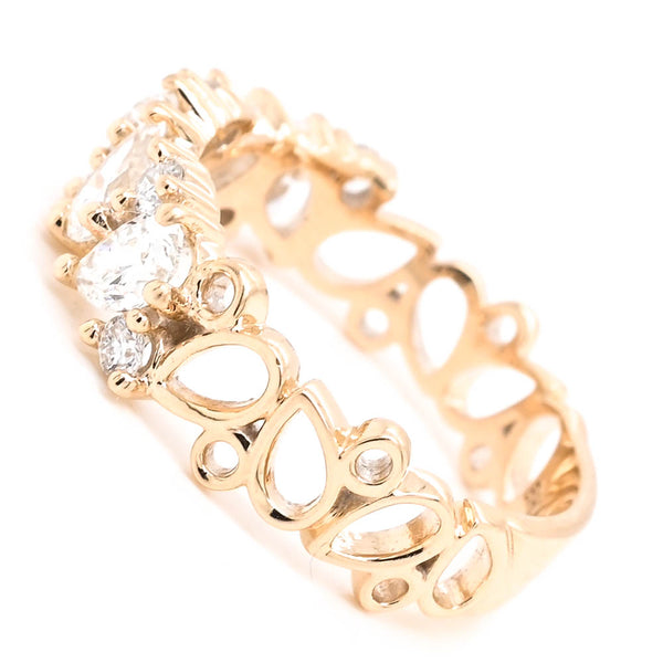 Graziella 10KT Yellow Gold 1.11CTW VS2 F Colour Lab Grown Diamond Celebration Ring