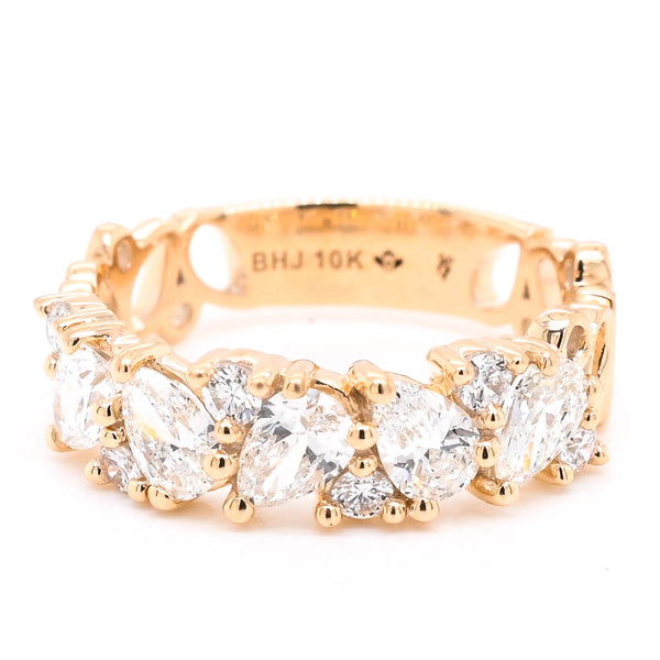 graziella 10KT Yellow Gold 1.11CTW VS2 F Colour Lab Grown Diamond Celebration Ring