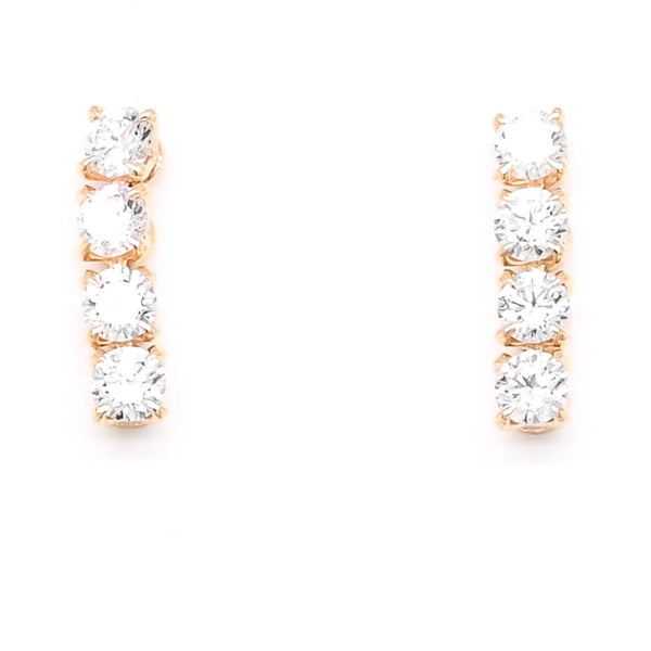 graziella 10KT Yellow Gold 1.12CTW VS2 F Colour LAb Grown Diamond Dangle Earrings