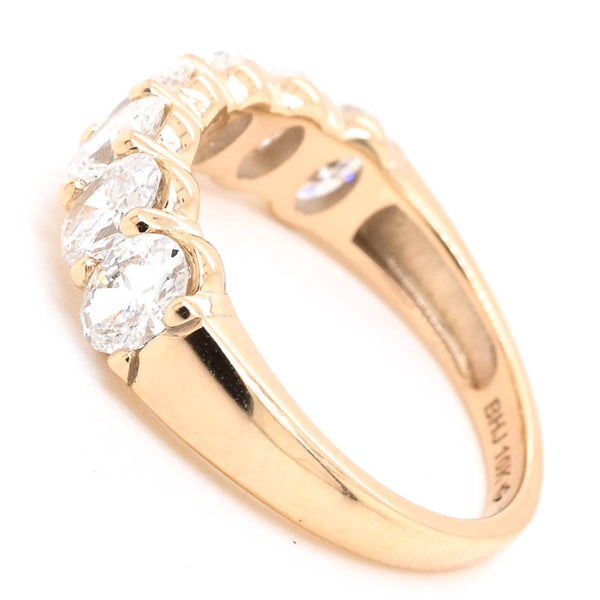 Graziella 10KT Yellow Gold 1.75CTW Oval Shape LAb Grown Diamond Wedding Band