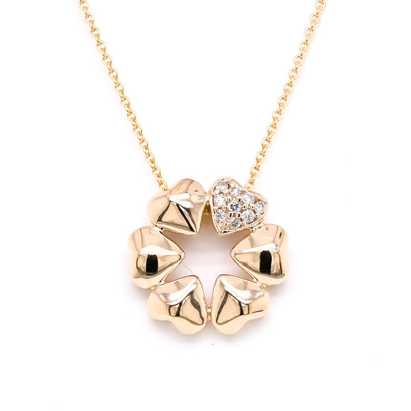 graziella 10KT Yellow Gold 18" 0.06CTW Diamond Necklace