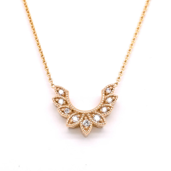 graziella 10KT Yellow Gold 18" 0.07CTW Diamond Necklace