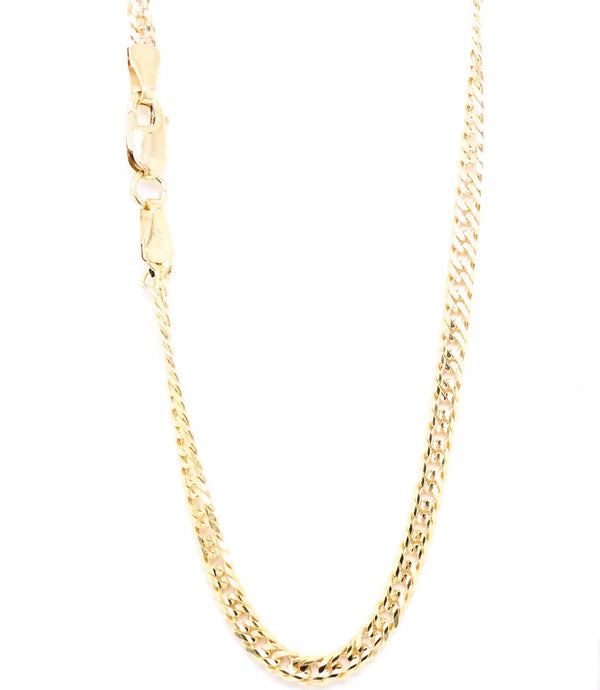 graziella 10KT Yellow Gold 18" 2.5mm Curb Link Chain