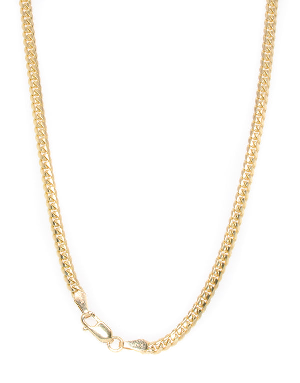 graziella 10KT Yellow Gold 18" 2.5mm Light Curb Link Chain