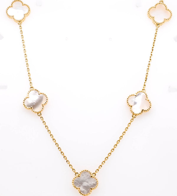 graziella 10KT Yellow Gold 18" Mother Of Pearl Necklace
