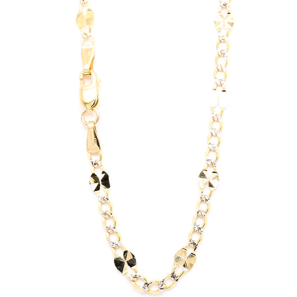 graziella 10KT Yellow Gold 20" 3MM Mirror Curb Link Chain