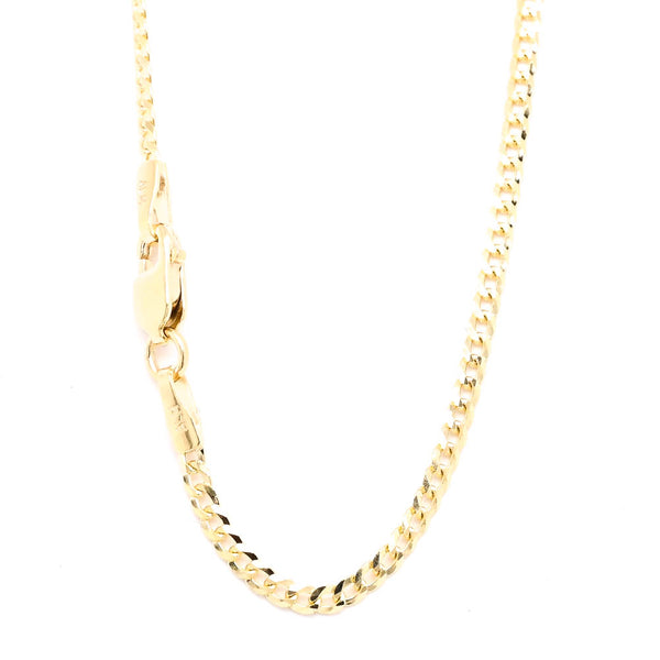 graziella 10KT Yellow Gold 20" 3mm Ultra Light Cuban Link Chain