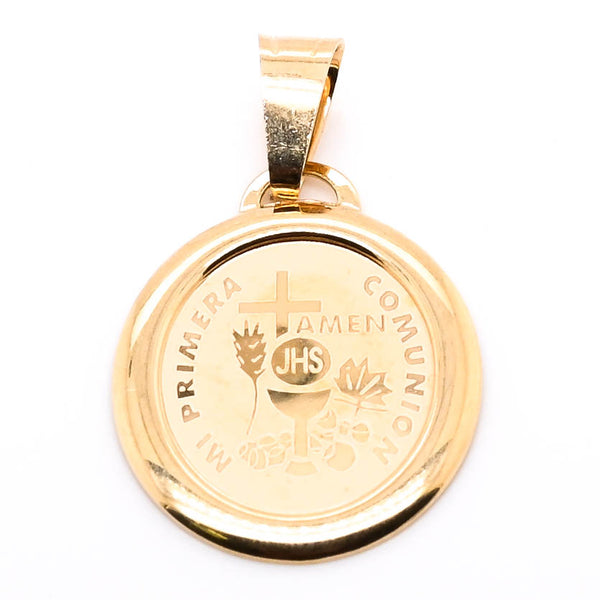 graziella 10KT Yellow Gold 25x15MM Oval Shape Communion Pendant