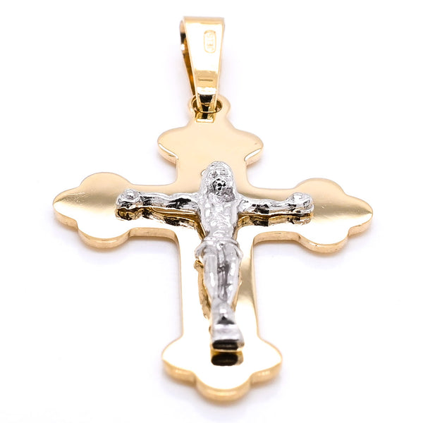 graziella 10KT Yellow Gold 28x16mm Crucifix Pendant