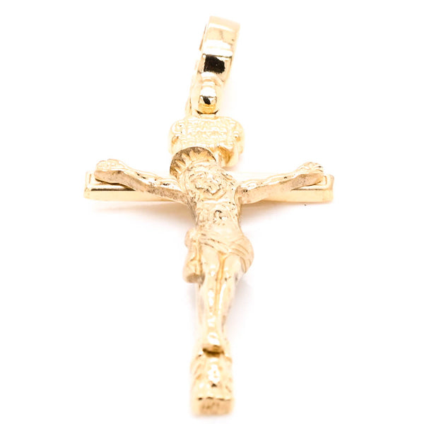 graziella 10KT Yellow Gold 32x18mm Crucifix Pendant