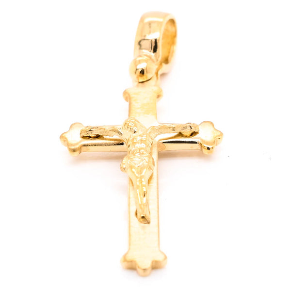 graziella 10KT Yellow Gold 34x15mm Crucifix Pendant