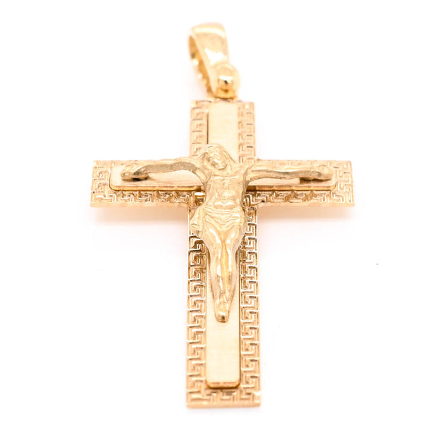 graziella 10KT Yellow Gold 35x17mm Crucifix Pendant