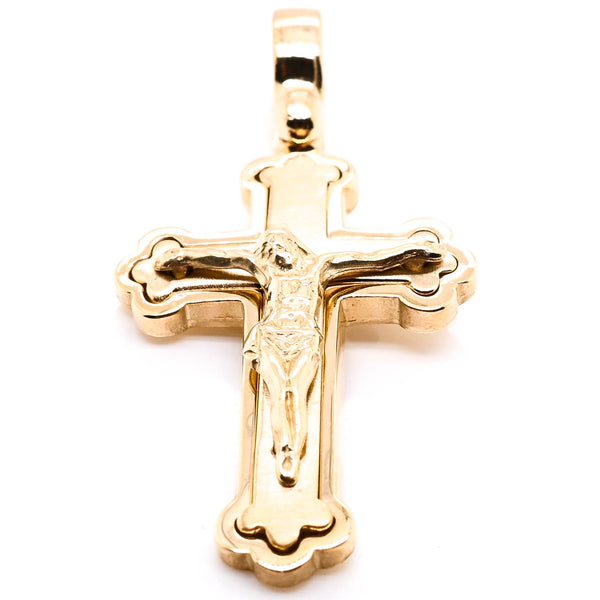 graziella 10KT Yellow Gold 35x17mm Crucifix Pendant