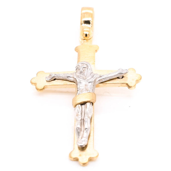 graziella 10KT Yellow Gold 39x20mm Crucifix Pendant
