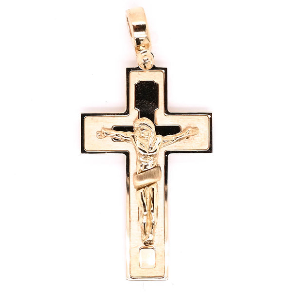 graziella 10KT Yellow Gold 41.5x20mm Crucifix Pendant