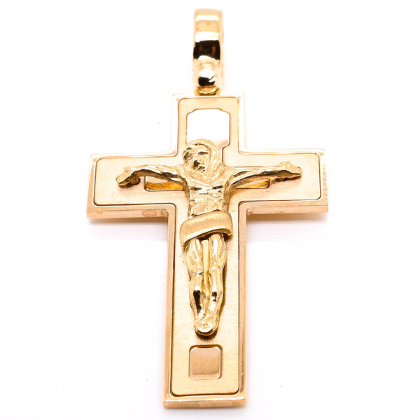 graziella 10KT Yellow Gold 41x22mm Crucifix Pendant