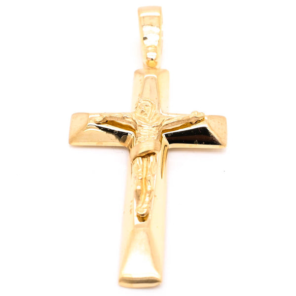 graziella 10KT Yellow Gold 47x22mm Crucifix Pendant