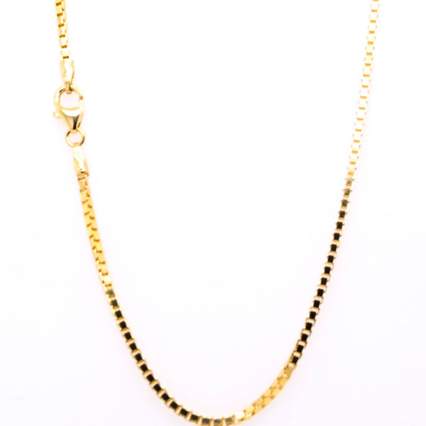 graziella 10KT Yellow Gold 7.75" 1.2mm Box Chain Bracelet