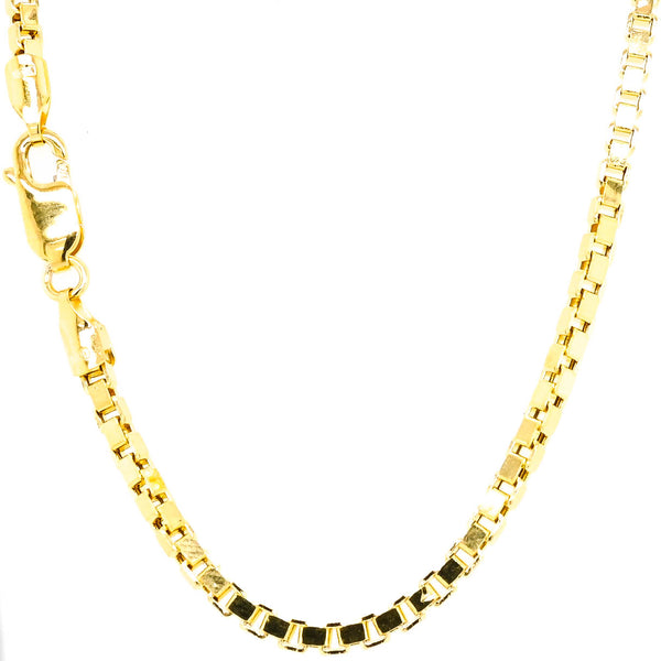 graziella 10KT Yellow Gold 9" 2mm Box chain Bracelet