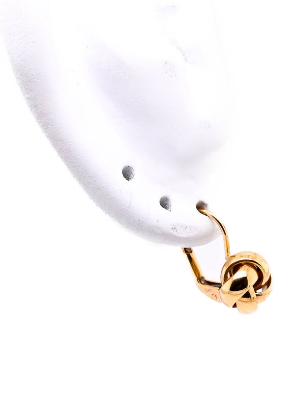 Graziella 10KT Yellow Gold Love Knot Lever Back Earrings