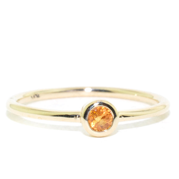 graziella 10KT Yellow Gold Yellow Sapphire Bezel Set Ring