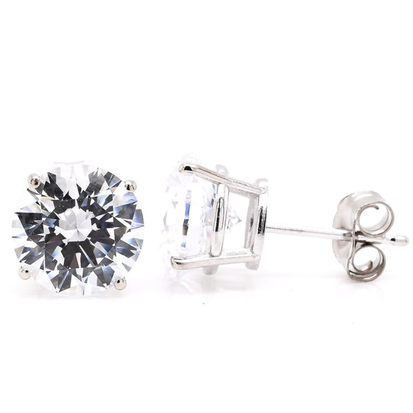 graziella 14 Karat White Gold Cubic Zirconia Earrings
