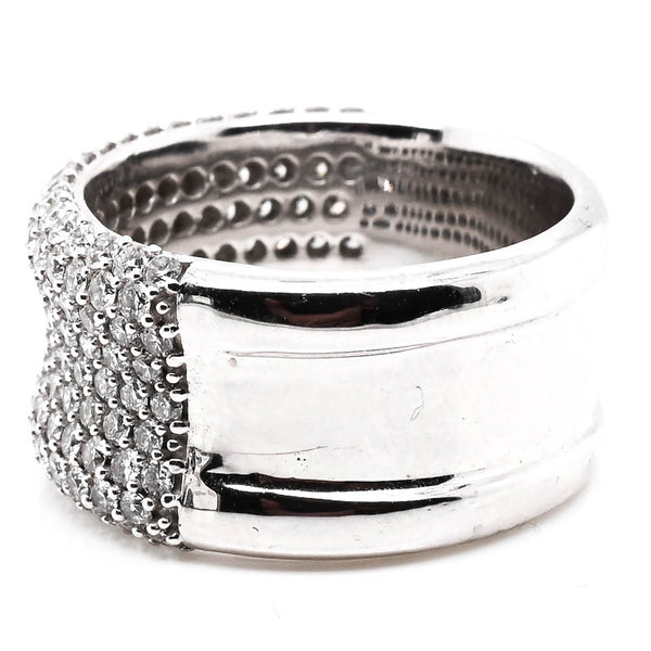 Graziella 14K White Gold 2.02CTW SI G-H Colour Diamond Pave Set Celebration Ring