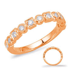 graziella 14KT Rose Gold 0.31CTW SI G Colour Diamond Band