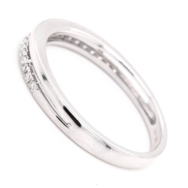 Graziella 14KT White Gold 0.10CTW Diamond Wedding Band
