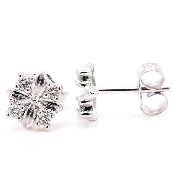 graziella 14KT White Gold 0.16CTW Diamond Stud Earrings