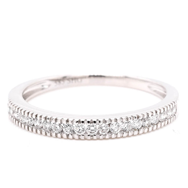 graziella 14KT White Gold 0.16CTW Diamond Wedding Band
