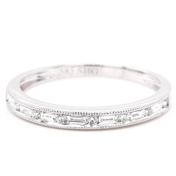 graziella 14KT White Gold 0.18CTW Diamond Wedding Band
