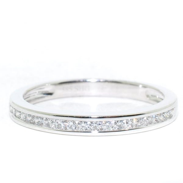 graziella 14KT White Gold 0.19CTW Diamond Wedding Band