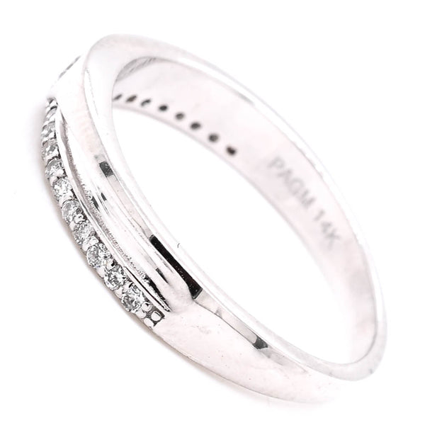 Graziella 14KT White Gold 0.20CTW Diamond Wedding Band