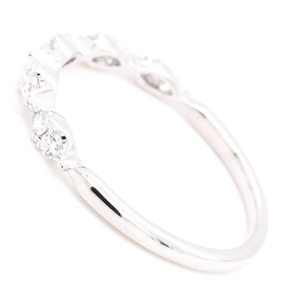 Graziella 14KT White Gold 0.21CTW Diamond Wedding Band