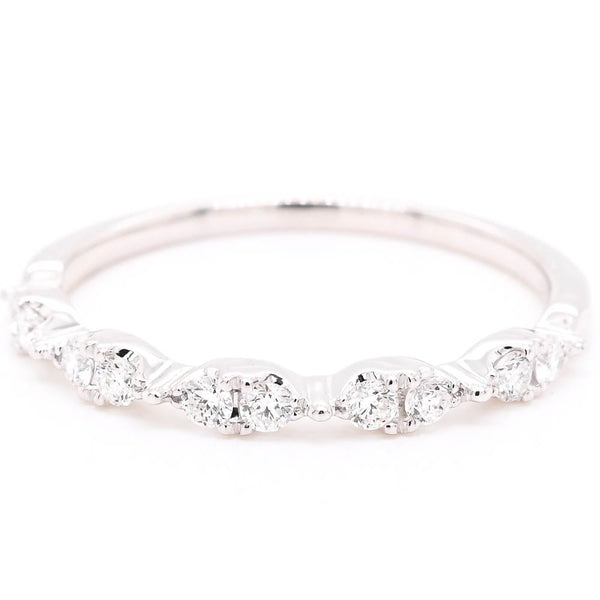 graziella 14KT White Gold 0.21CTW Diamond Wedding Band