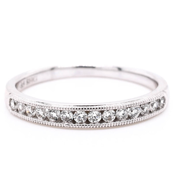 graziella 14KT White Gold 0.23CTW Diamond Channel Set Wedding Band