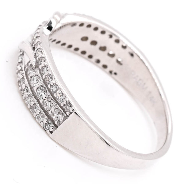 Graziella 14KT White Gold 0.23CTW Diamond Infinity Ring