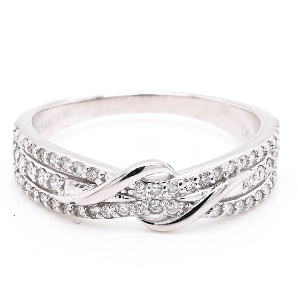 graziella 14KT White Gold 0.23CTW Diamond Infinity Ring