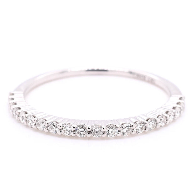 Graziella 14KT White Gold 0.25CTW Diamond Wedding Band