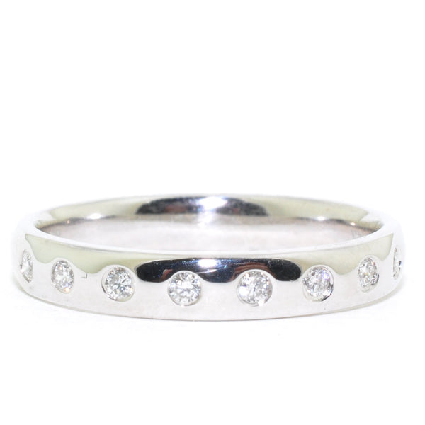 graziella 14KT White Gold 0.2CTW Diamond Wedding Band